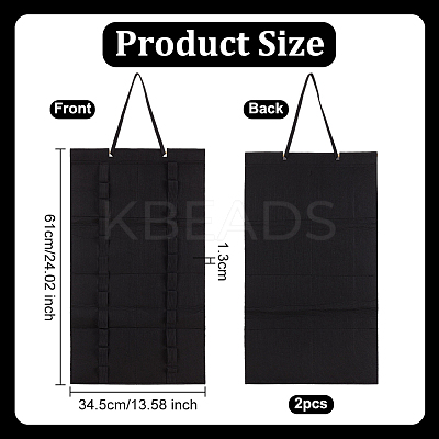 Soft Felt & Wood Wall-Mounted Display Bags ODIS-WH0330-001B-1