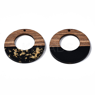 Resin & Walnut Wood Pendants RESI-T035-21-1