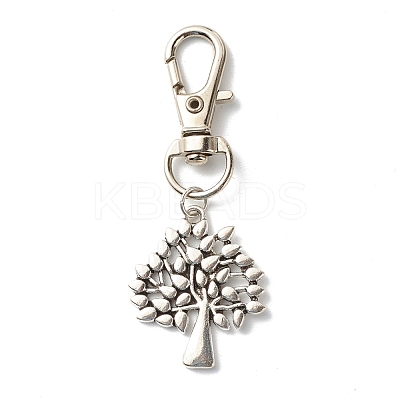 Tree of Life Tibetan Style Alloy Keychain HJEW-JM00560-02-1