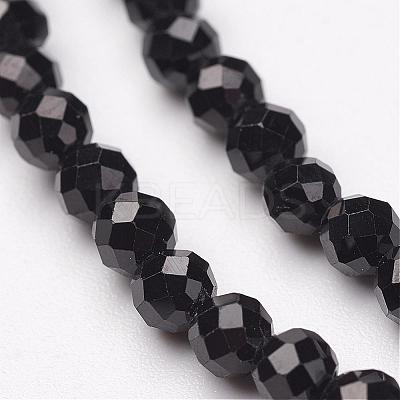Natural Black Spinel Bead Strands G-P213-13-2mm-1