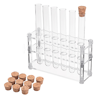Acrylic Multi-Use Colorimetrical Cylinder Tube Display Racks DIY-OC0013-10A-1