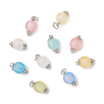 Frosted Transparent Acrylic Pendants PALLOY-JF04174-01-1