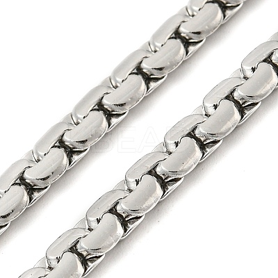 201 Stainless Steel Chain Necklaces NJEW-P295-02P-1-1