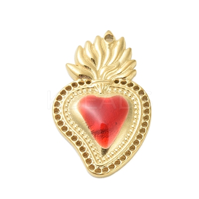 304 Stainless Steel Enamel Pendants STAS-K303-04G-07-1
