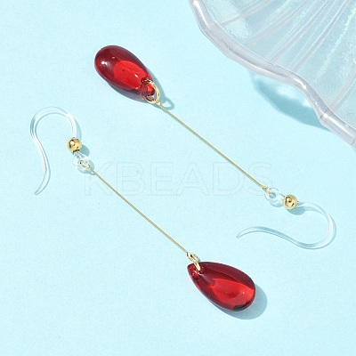 Electroplated 304 Stainless Steel Resin Dangle Earrings EJEW-Z129-06G-01-1