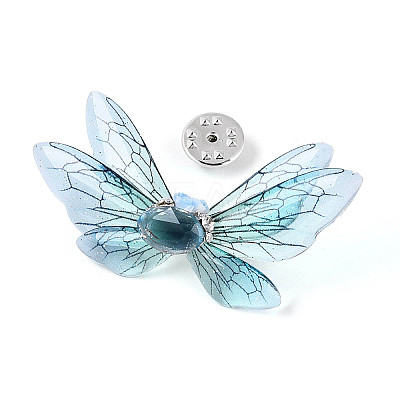 Butterfly Epoxy Resin Pins JEWB-N010-02C-1