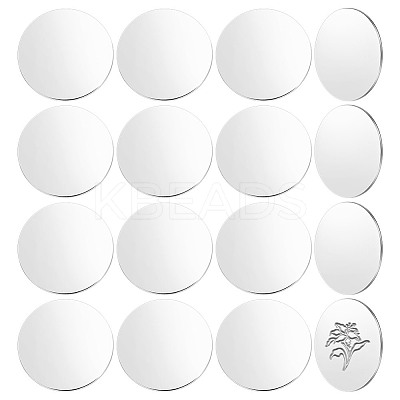 16Pcs 201 Stainless Steel Cabochons FIND-NB0005-30-1