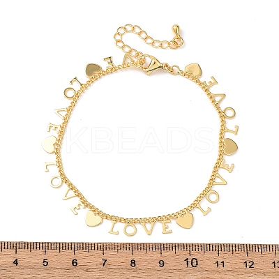 Brass Charm Bracelets BJEW-C140-06G-1