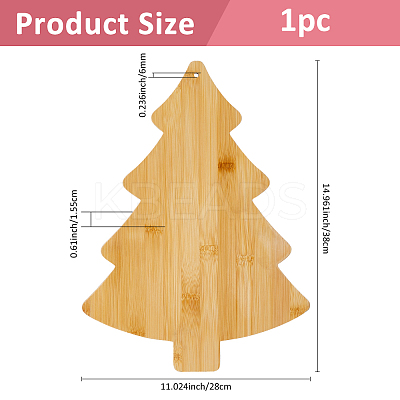 Wood Cutting Board Craft AJEW-WH0554-67B-1