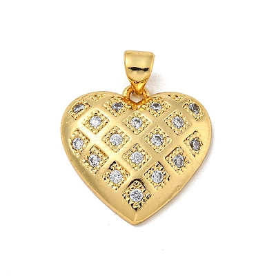 Brass Micro Pave Cubic Zirconia Pendants KK-N254-135D-G-1