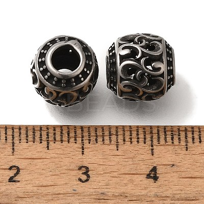 304 Stainless Steel European Beads STAS-D191-09C-AS-1