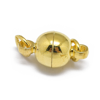 Rack Plating Brass Magnetic Clasps with Loops LS-KK-F801-03A-G-1
