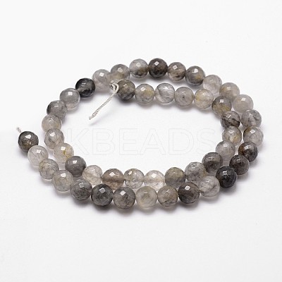 Natural Cloud Quartz Beads Strands G-G736-21-6mm-1