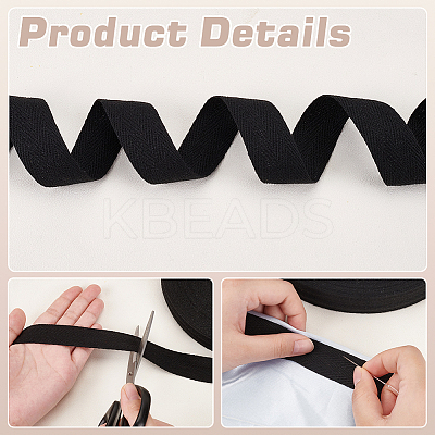Cotton Herringbone Ribbon OCOR-WH0101-12B-03-1