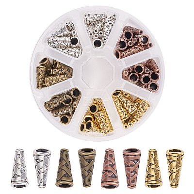 Tibetan Style Alloy Bead Cone TIBEB-PH0004-70-RS-1