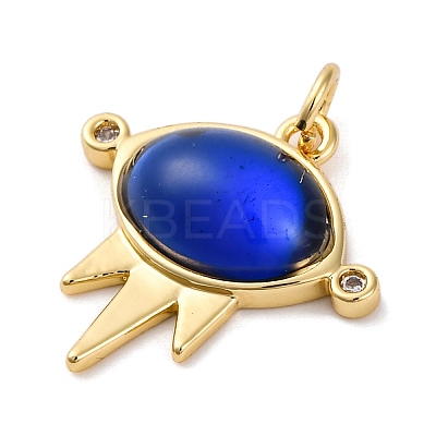 Brass Micro Pave Cubic Zirconia Pendants KK-A233-02G-02-1