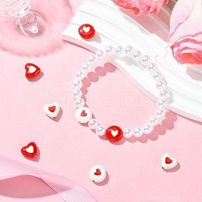 8Pcs 4 Styles Brass Enamel Beads KK-CJ0002-93-1