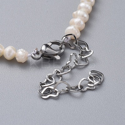 Natural Freshwater Pearl Necklaces NJEW-JN02514-1