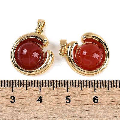 Natural Carnelian(Dyed & Heated) Pendants KK-P283-47G-1