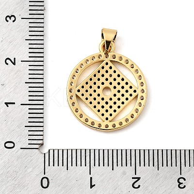 Brass Micro Pave Cubic Zirconia Pendants KK-I360-060G-1