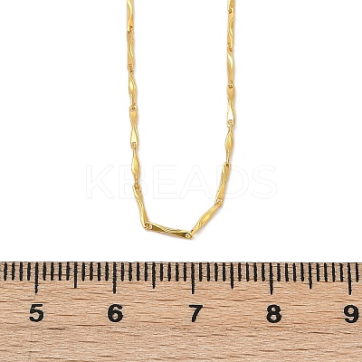 925 Sterling Silver Twisted Bar Link Chain Necklaces NJEW-H056-01B-G-1