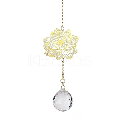 Brass Hollow Lotus Hanging Ornaments LS-HJEW-E012-03G-03-1