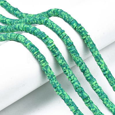 Handmade Polymer Clay Beads Strands CLAY-R089-6mm-167-1
