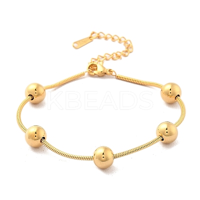 304 Stainless Steel Satellite Chains Bracelets for Women BJEW-D337-01C-G-1