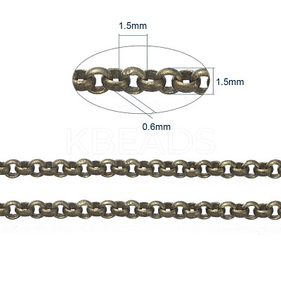 Brass Rolo Chains X-CHC-S008-002H-AB-1