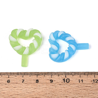 Luminous & Frosted Transparent Resin Cabochons X-RESI-T026-09M-1