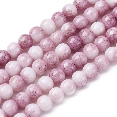 Ombre Effect Dyed Glass Beads Strands X-GLAA-T031-01O-11-1