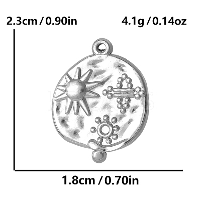 304 Stainless Steel Pendants PW-WG2D3FE-01-1