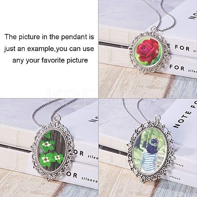 Oval Clear Glass Cabochon Cover DIY-PH0018-99AS-1