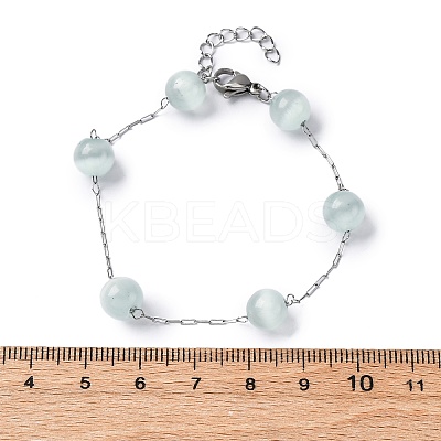 304 Stainless Steel Cable Chain Bracelets BJEW-C094-01P-05-1