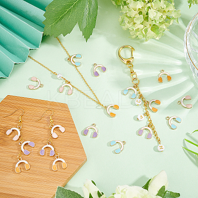 40Pcs 4 Colors Eco-Friendly Zinc Alloy Pendants FIND-GA0002-24-1