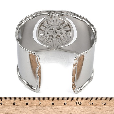 304 Stainless Steel Cuff Bangles for Women LS-BJEW-L709-04P-1