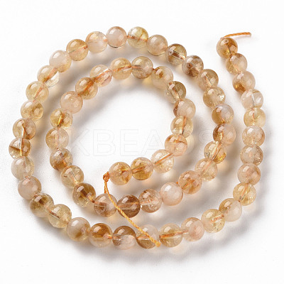 Heated Natural Citrine Beads Strands X-G-S362-105B-1