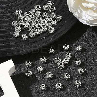 Tibetan Style Alloy Flower Spacer Beads X-TIBEB-O004-74-1
