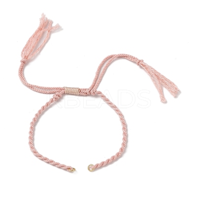 Braided Cotton Cord Bracelet Making MAK-L043-02G-08-1