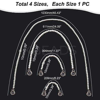 4Pcs 4 Style ABS Pearl Beaded Bag Strap FIND-FH0005-32B-1