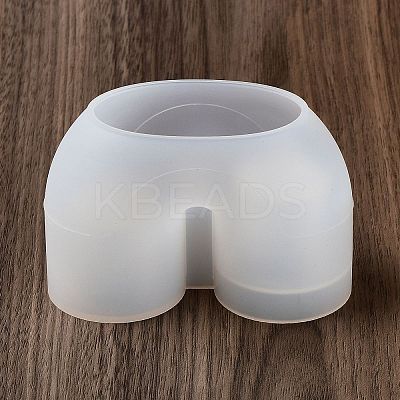 Double Column U-shaped DIY Candle Holder Silicone Molds DIY-F144-01-1
