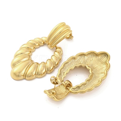 Ion Plating(IP) 304 Stainless Steel Stud Earrings for Women EJEW-N054-24G-1