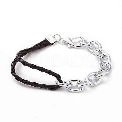 Fashion Braided Bracelets X-BJEW-JB00848-09-1