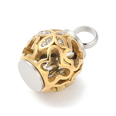 304 Stainless Steel Rhinestone Urn Ashes Pendants LS-STAS-Q327-01-1
