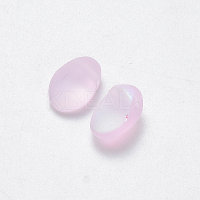 Transparent Spray Painted Glass Charms X-GLAA-R211-05-D02-1