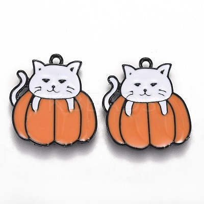 Autumn Theme Alloy Enamel Pendants ENAM-J649-06B-02-1