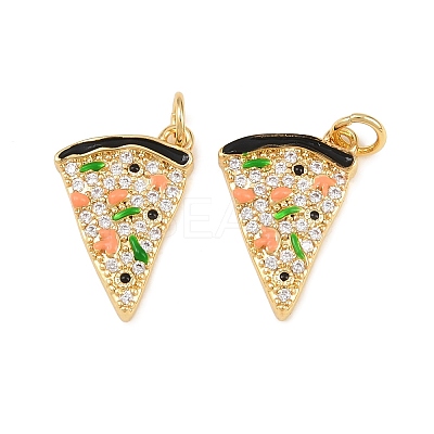Brass Micro Pave Cubic Zirconia Pendants KK-Z146-20G-1
