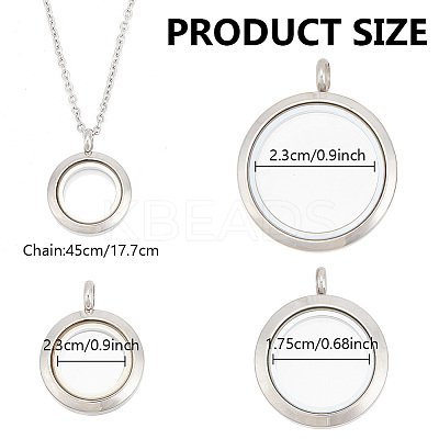 DIY Blank Floating Charm Necklace Making Kit DIY-DR0001-18-1
