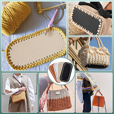 8Pcs 4 Colors Rectangle Felt Bag Bottom FIND-PH0024-17B-1