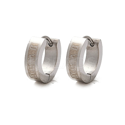 304 Stainless Steel Polishing Hoop Earrings EJEW-M106-01A-P-1